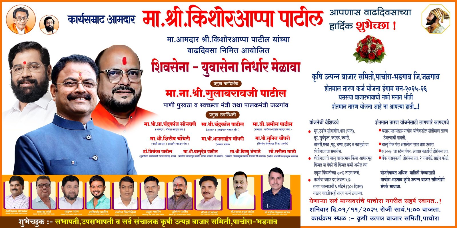 आ. किशोर पाटील यांचा वाढदिवस ठरला 